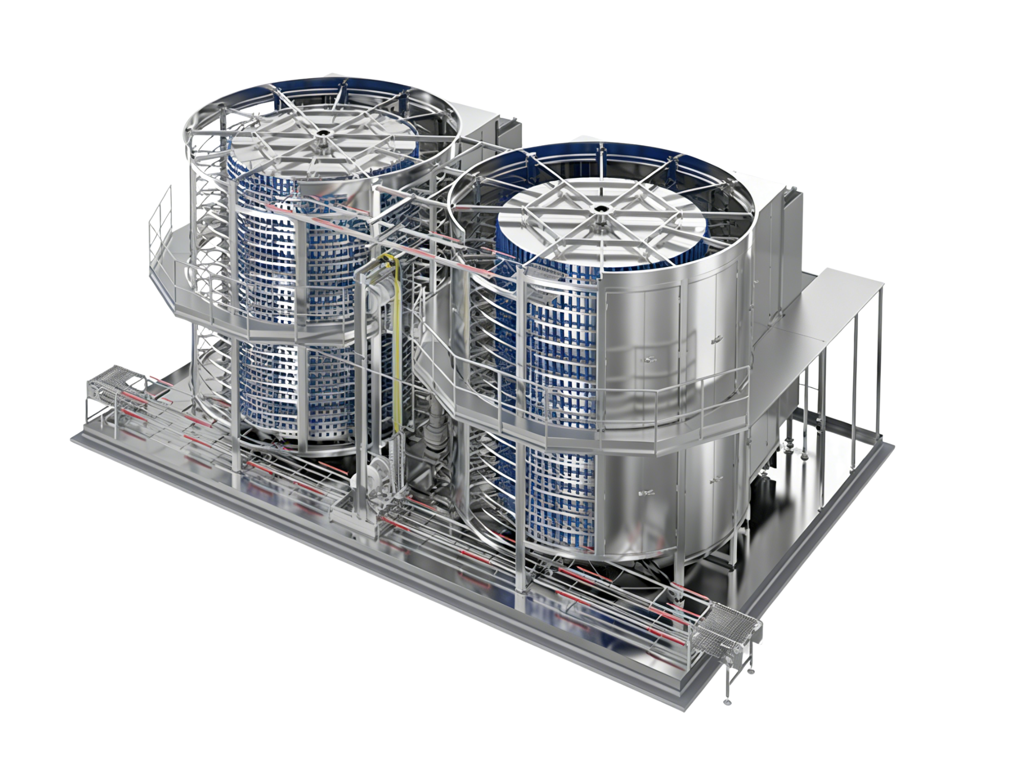 Horizontal Airflow Spiral Freezing System for Rapid And Even IQF Freezing